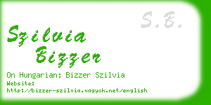 szilvia bizzer business card